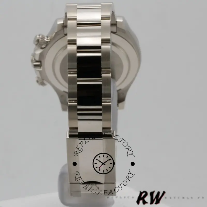 Rolex Daytona 116509 bracelet back view, clasp area and link alignment shown.