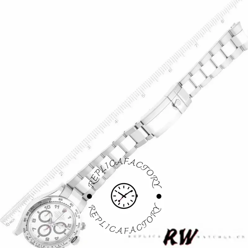 Rolex Cosmograph Daytona 116509 Silver Arabic Dial White Gold 40MM Mens Replica Watch