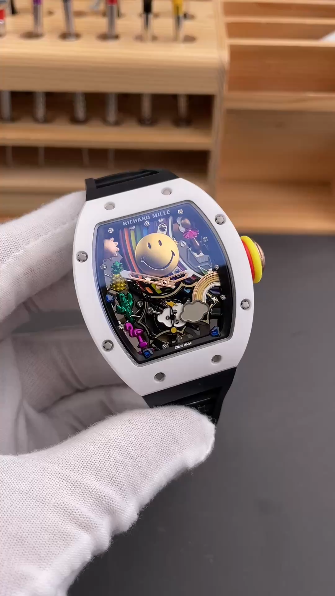 Richard Mille Tourbillon Smiley Ceramic Red Gold RM 88 Super Clone