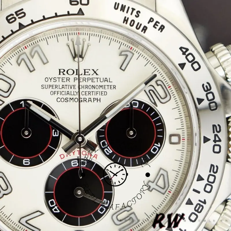 Rolex Daytona 116519 White Dial Black Eyes 40mm Mens Replica Watch