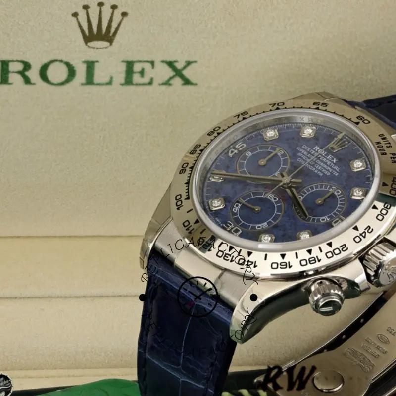 Rolex Daytona 116519 Sodalite diamonds dial 40mm Mens Replica Watch