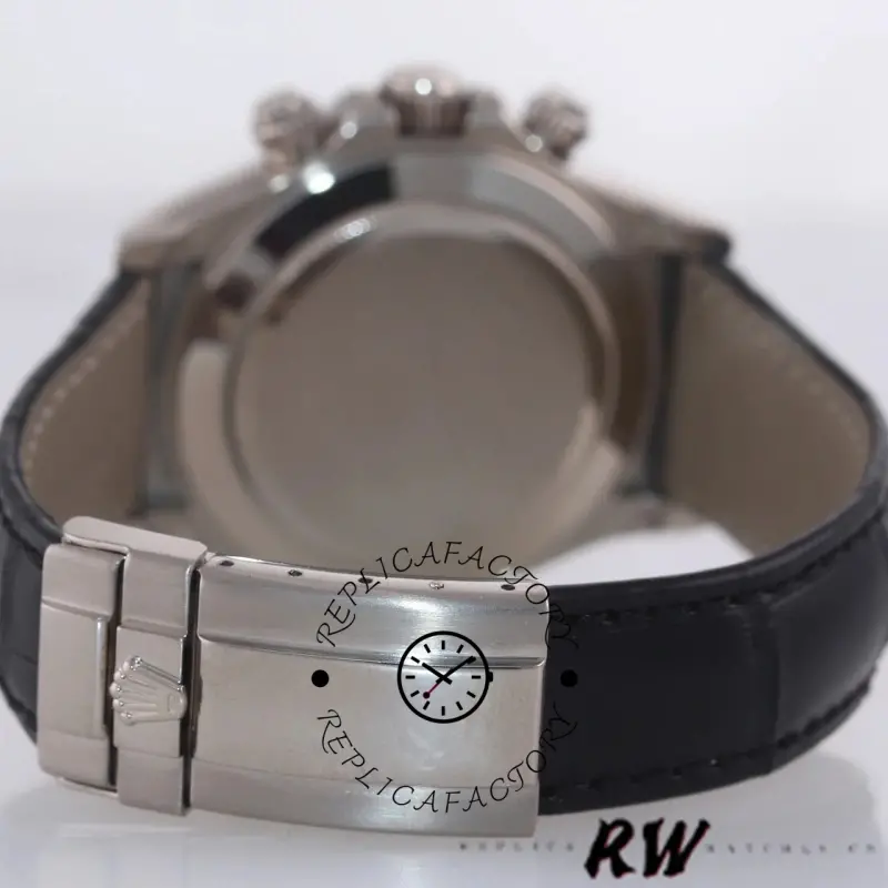 Rolex Daytona 116519 Black Racing Dial Leather strap 40mm Mens Replica Watch