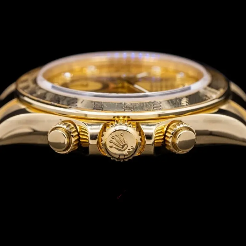 Rolex Daytona 116528 Yellow Gold Champagne Diamond Dial 40mm Mens Replica Watch