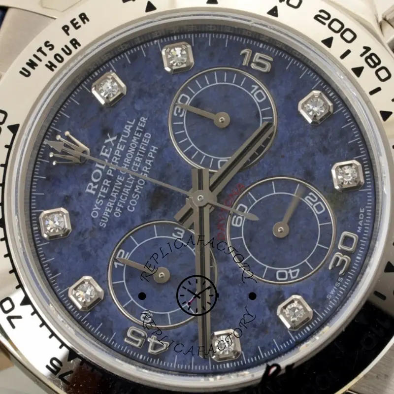 Rolex Daytona 116519 Sodalite diamonds dial 40mm Mens Replica Watch