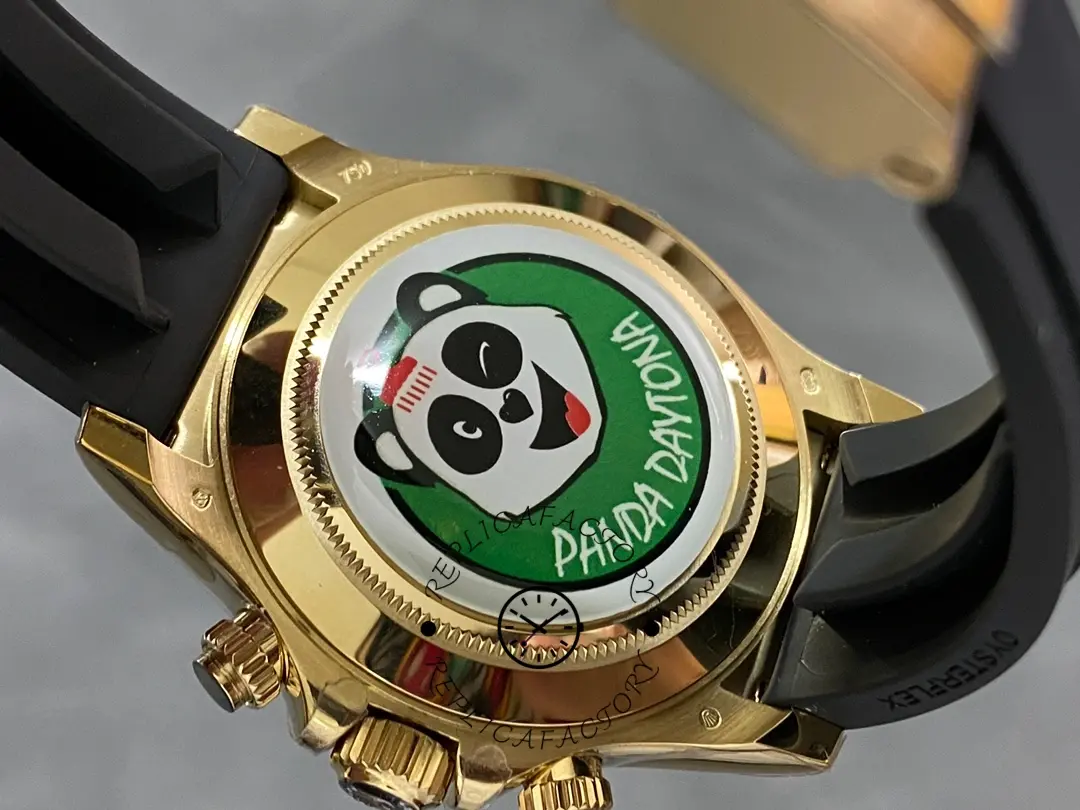 Rolex Cosmograph Daytona 116588 Yellow Gold Black Rubber Strap 40mm Mens Replica Watch