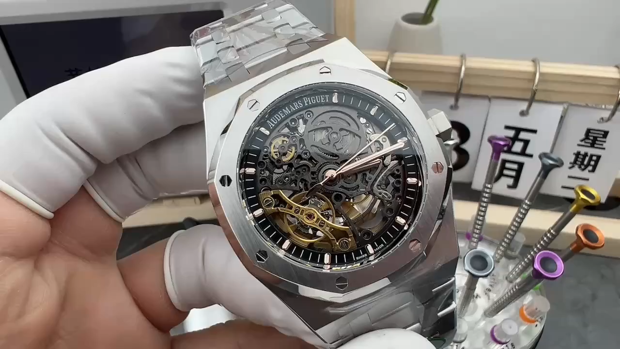 AP Royal Oak 41 Replicaa 15407ST.OO.1220ST.01 Double Balance Wheel Openworked