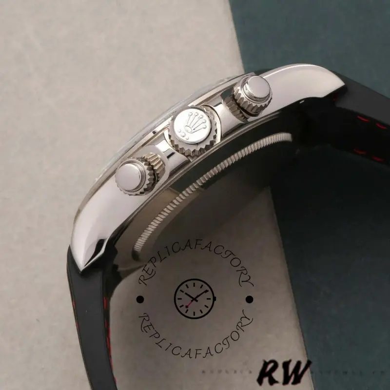 Rolex Daytona 116519 Panda Dial Black Rubber Strap 40mm Mens Replica Watch