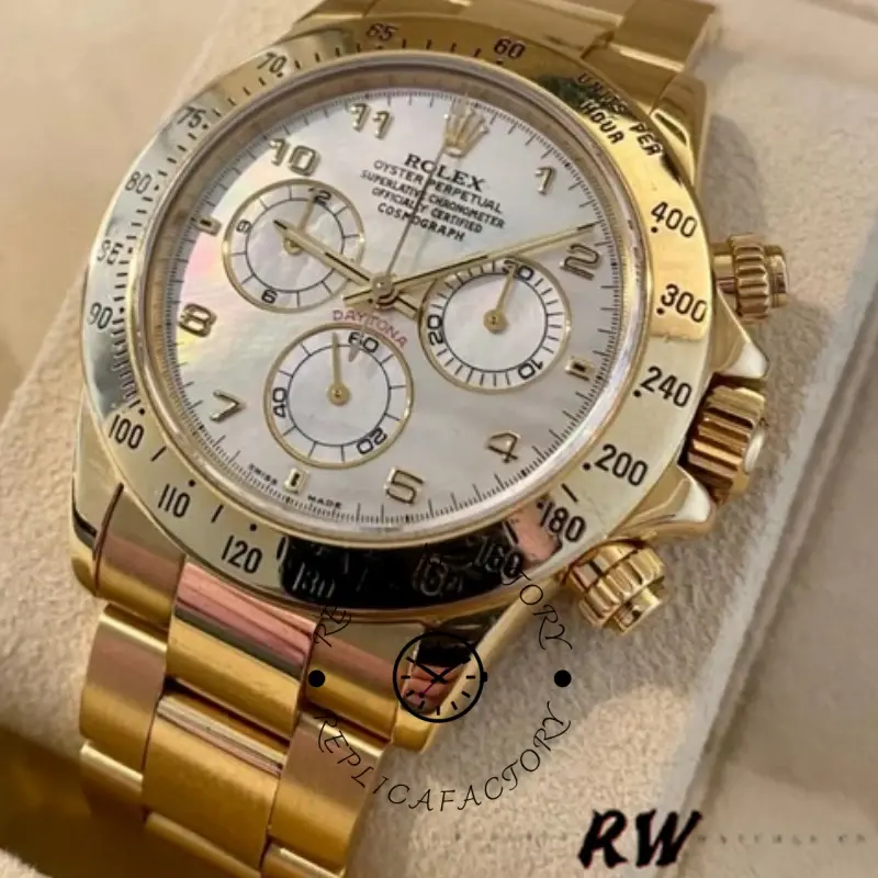 Rolex Daytona 116528 Mother of Pearl Dial 40mm Mens Replica Watch