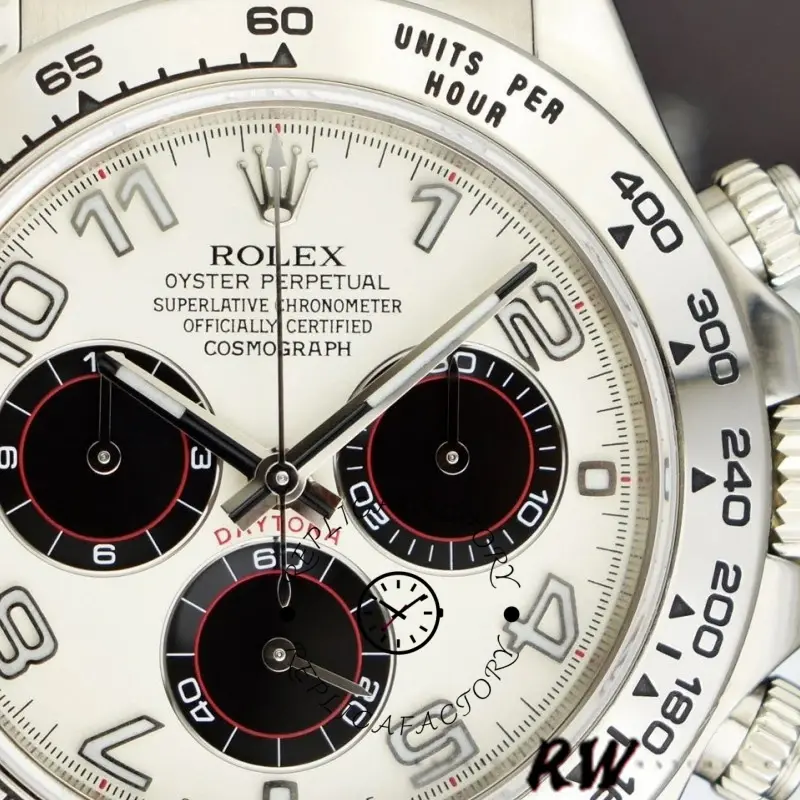 Rolex Daytona 116519 Panda Dial Black Leather Strap 40mm Mens Replica Watch