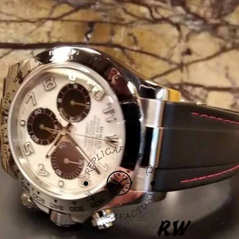 Rolex Daytona 116519 Panda Dial Black Rubber Strap 40mm Mens Replica Watch
