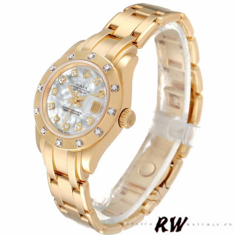 Rolex Pearlmaster 80318 MOP Diamond Dial 29MM Lady Replica Watch