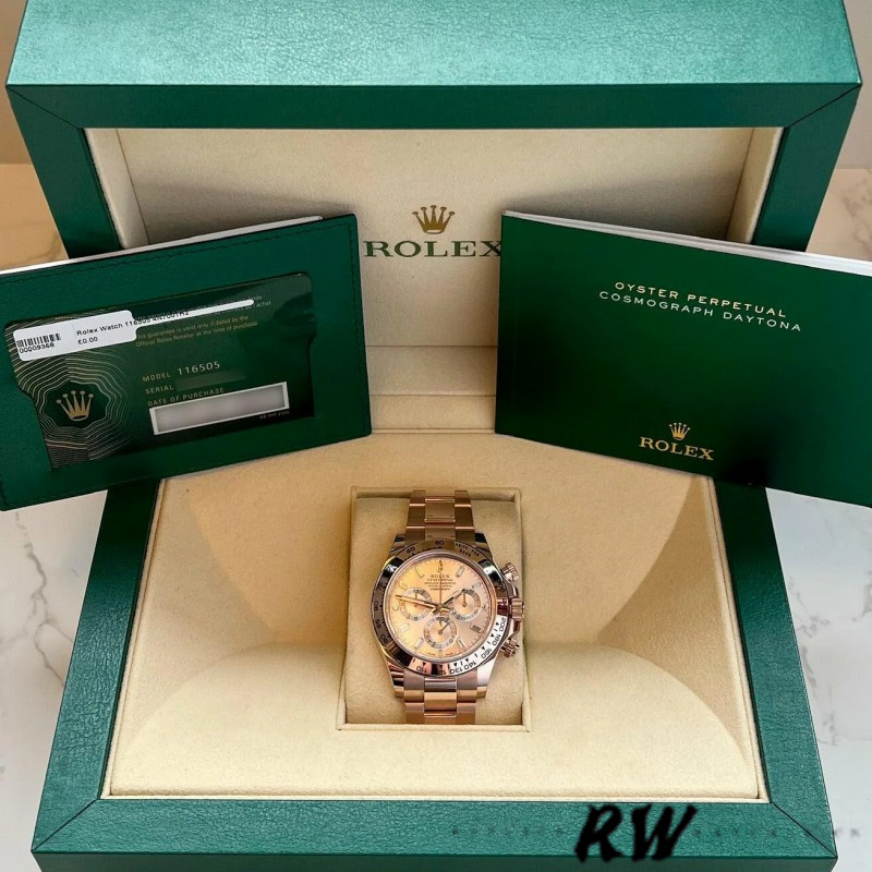 Rolex Daytona m116505 Everose Gold Sundust Pink Dial 40MM Mens Replica Watch
