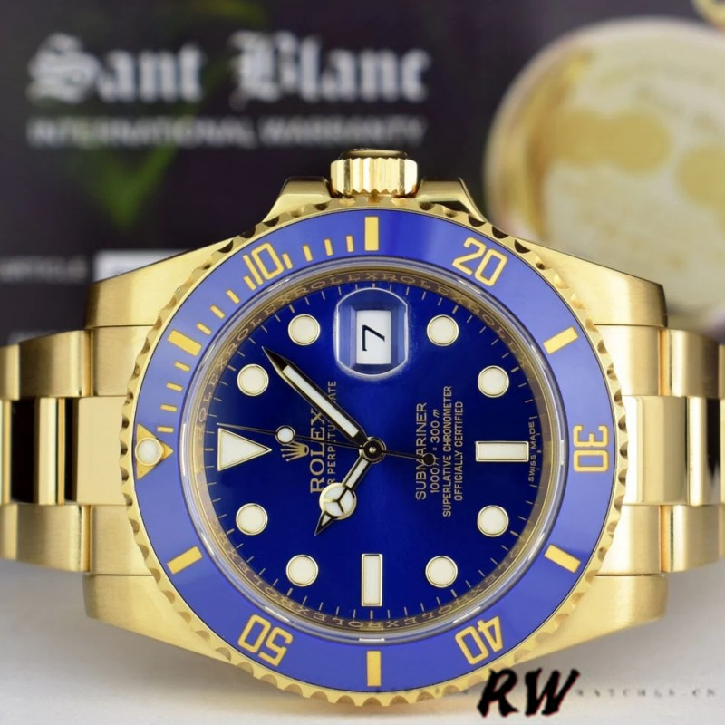 Rolex Submariner Date 116618LB Blue Dial 41mm Mens Replica Watch
