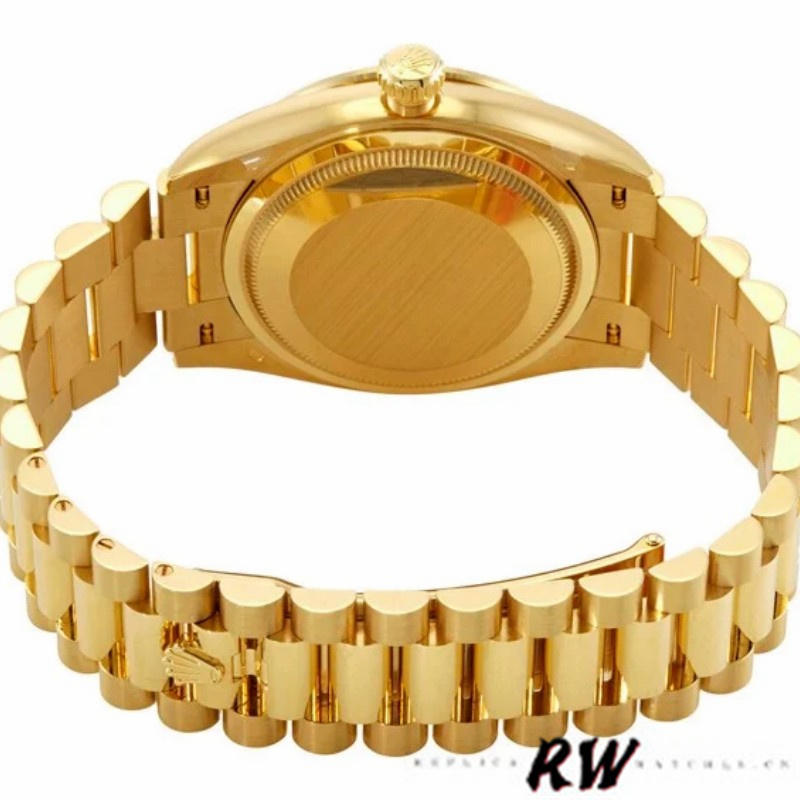 Rolex Day Date 118348 Champagne Jubilee Diamond Dial Yellow Gold 36mm Unisex Replica Watch