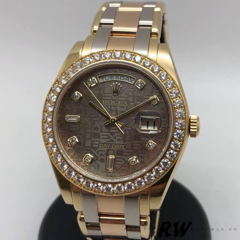 Rolex Day-Date 18948 Dark MOP Diamond Jubilee Dial Special Edition 39MM Mens Replica Watch