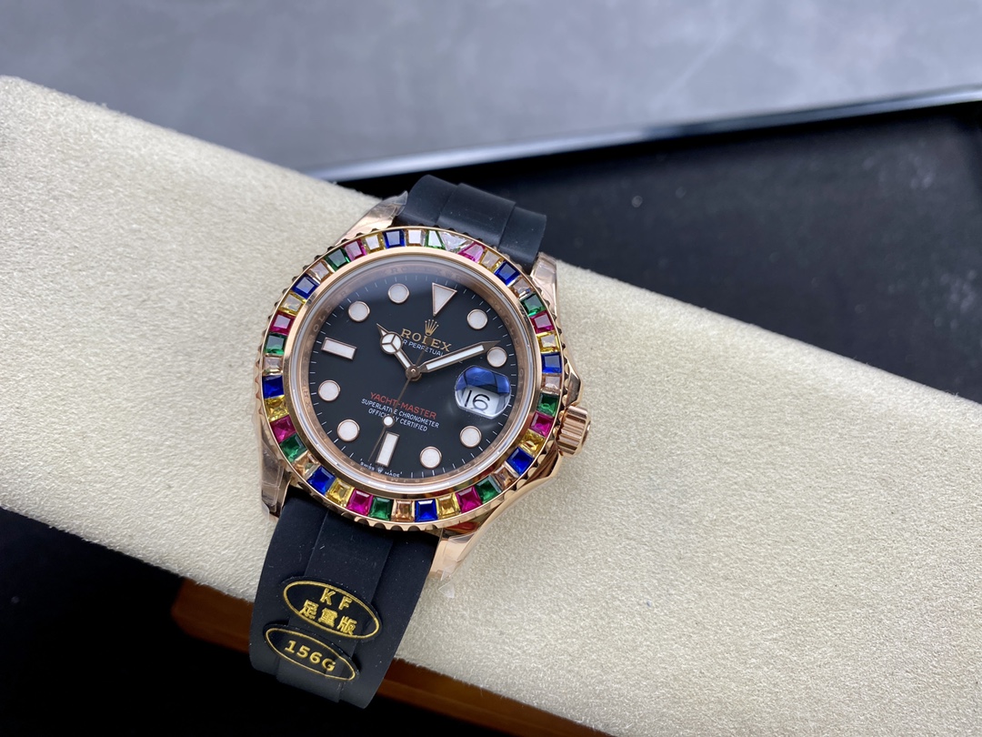 Rolex Yacht-Master 116695 Black Rubber Strap Black Dial 40MM Mens Replica Watch