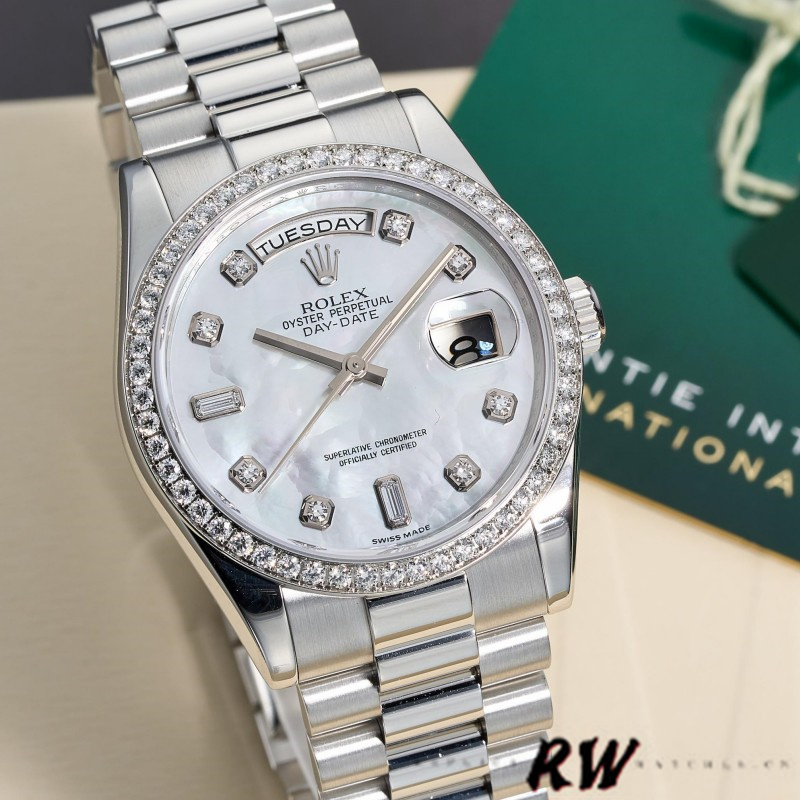 Rolex Day Date 118346 White MOP Dial 36mm Unisex Replica Watch
