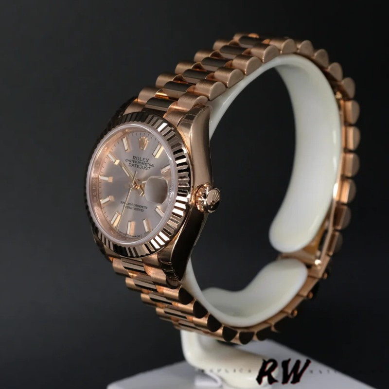 Rolex Datejust 279175 Sundust Index Dial Fluted Bezel 28mm Lady Replica Watch