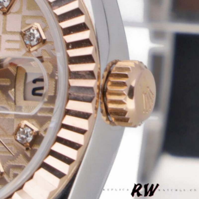 Rolex Datejust 179171 Pink Jubilee Dial Fluted Bezel 26MM Lady Replica Watch