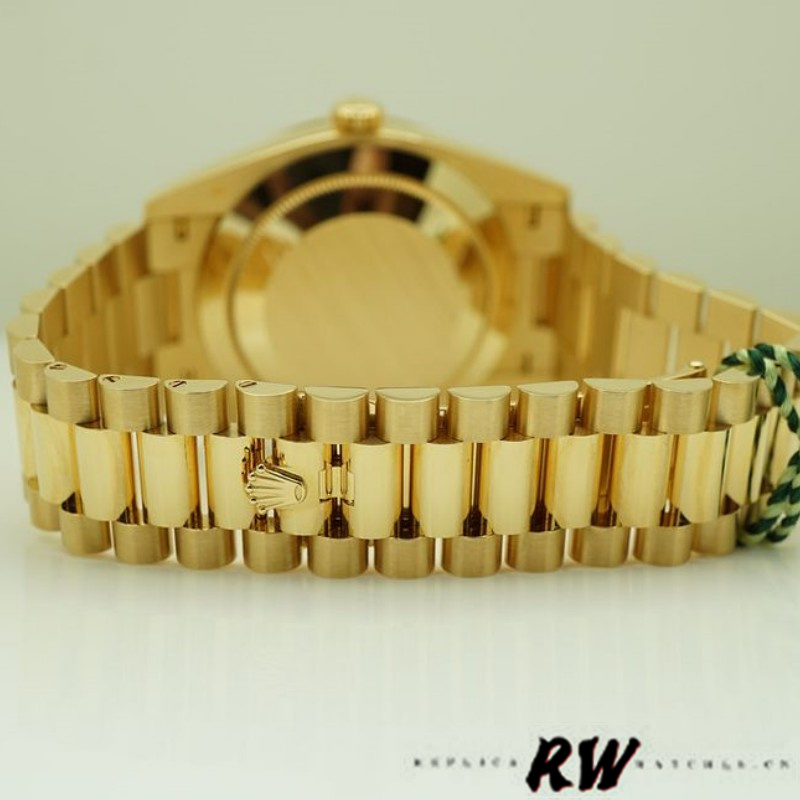 Rolex Day-Date 228398TBR Champagne Index Dial Diamond Bezel 40mm Mens Replica Watch