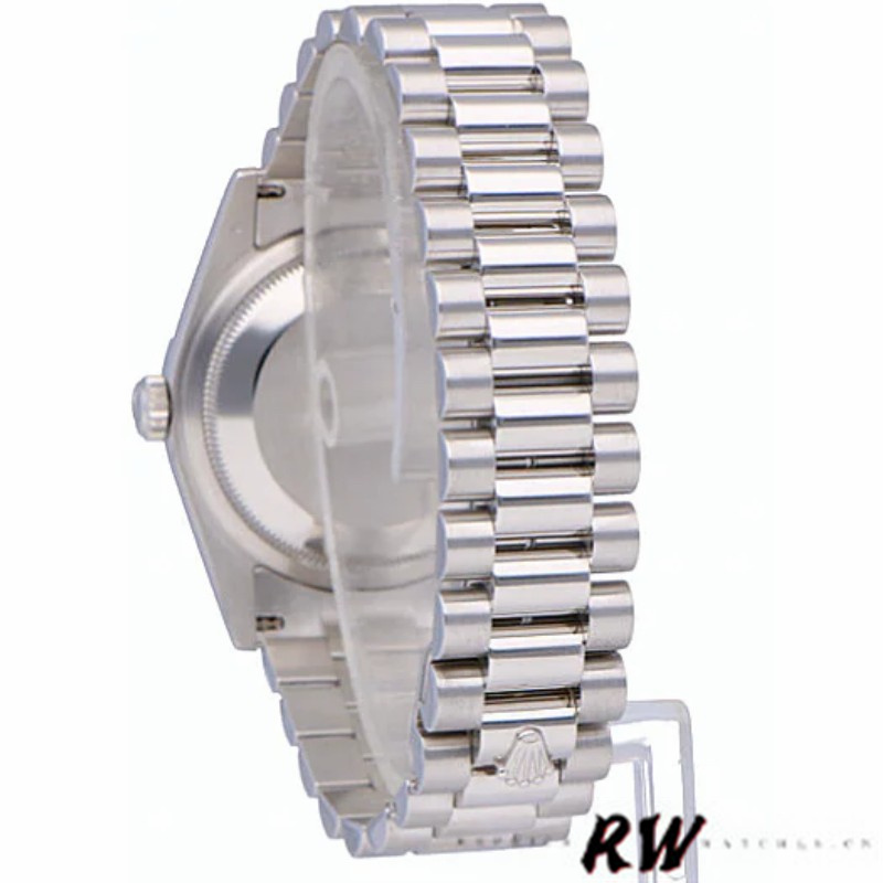 Rolex Day-Date 118296 Platinum MOP White Dial Diamond 36mm Unisex Replica Watch