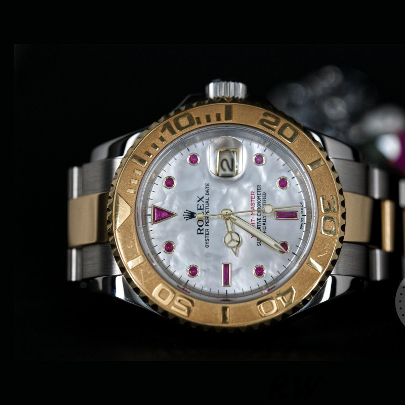 Rolex Yachtmaster 16623 Steel Yellow Gold White MOP Dial 40MM Mens Replica Watch