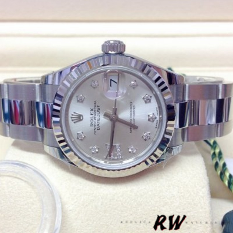 Rolex Datejust 279174 Stainless Steel Silver Diamond Dial 28mm Lady Replica Watch