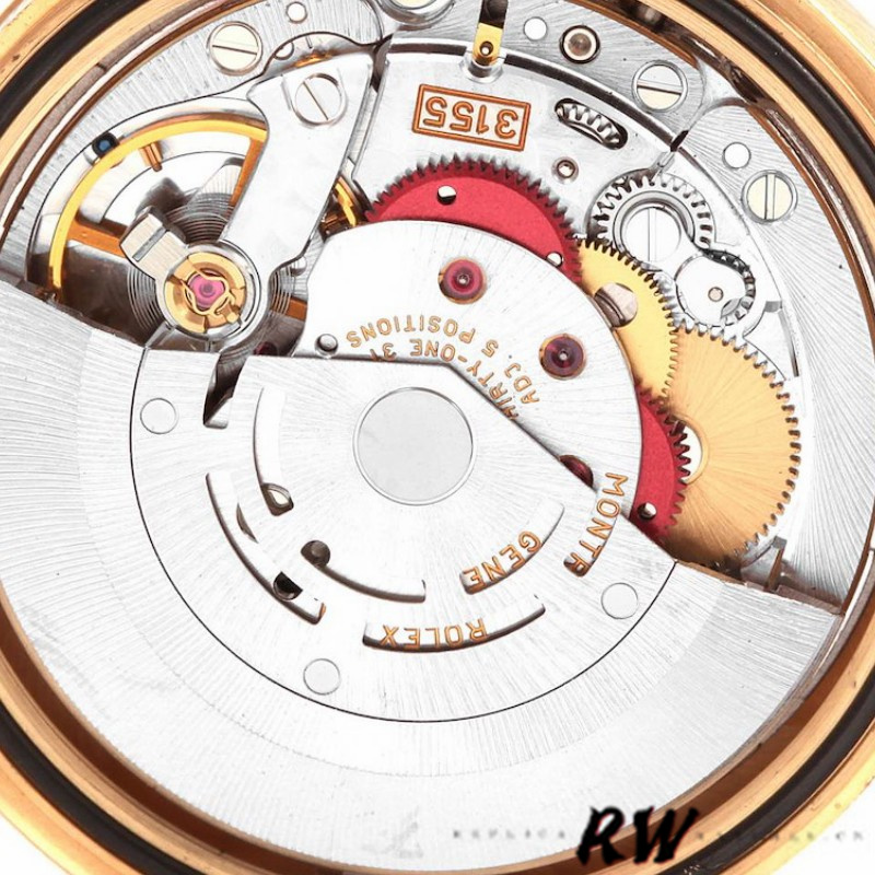 Rolex Day-Date 118208 Black Dial Automatic Yellow Gold 36mm Unisex Replica Watch