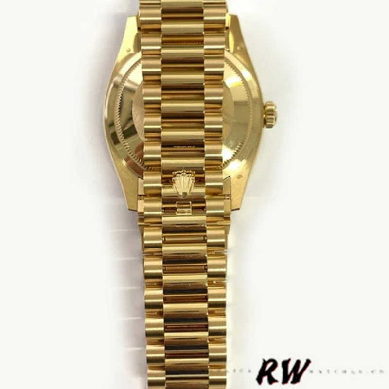 Rolex Day-Date 128348RBR Champagne Diamond Dial Yellow Gold 36MM Unisex Replica Watch