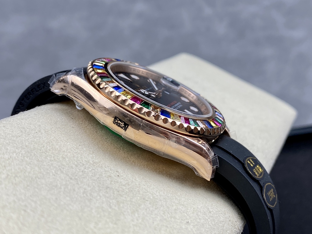 Rolex Yacht-Master 116695 Black Rubber Strap Black Dial 40MM Mens Replica Watch