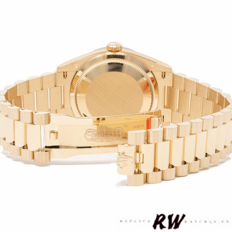 Rolex Day-Date 128348RBR Green Ombre Diamond Dial Yellow Gold 36MM Unisex Replica Watch