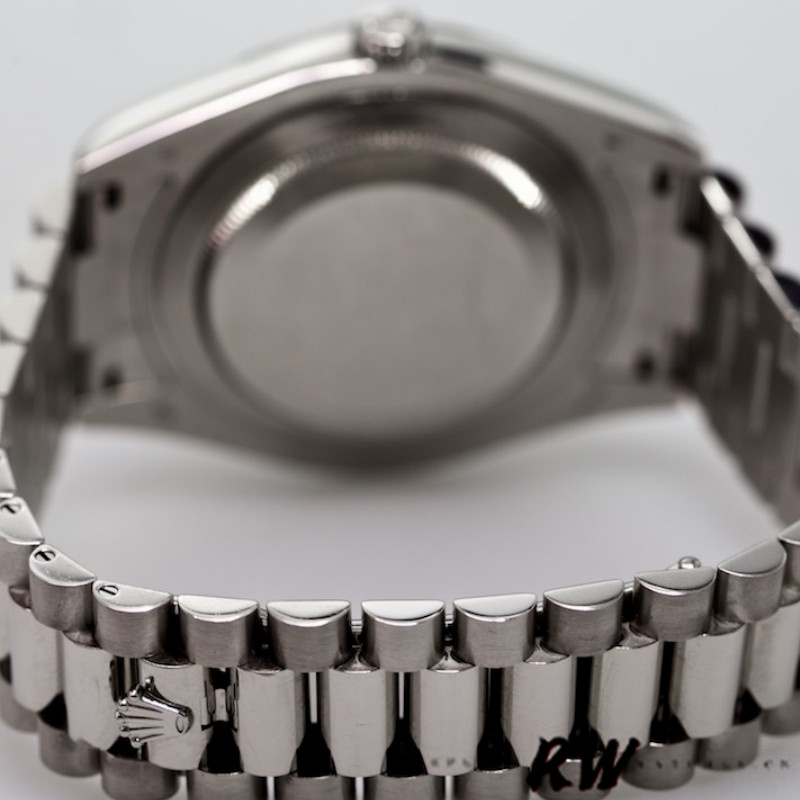 Rolex Day-Date 218206 Silver Diamond Dial Platinum 41MM Mens Replica Watch