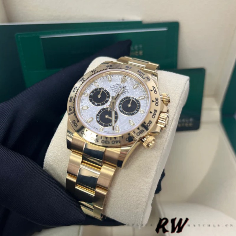 Rolex Daytona 116508 Yellow Gold Meteorite Grey Dial 40MM Mens Replica Watch