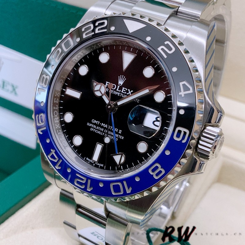 Rolex GMT-Master II Batman 116710BLNR Black Dial 40mm Mens Replica Watch