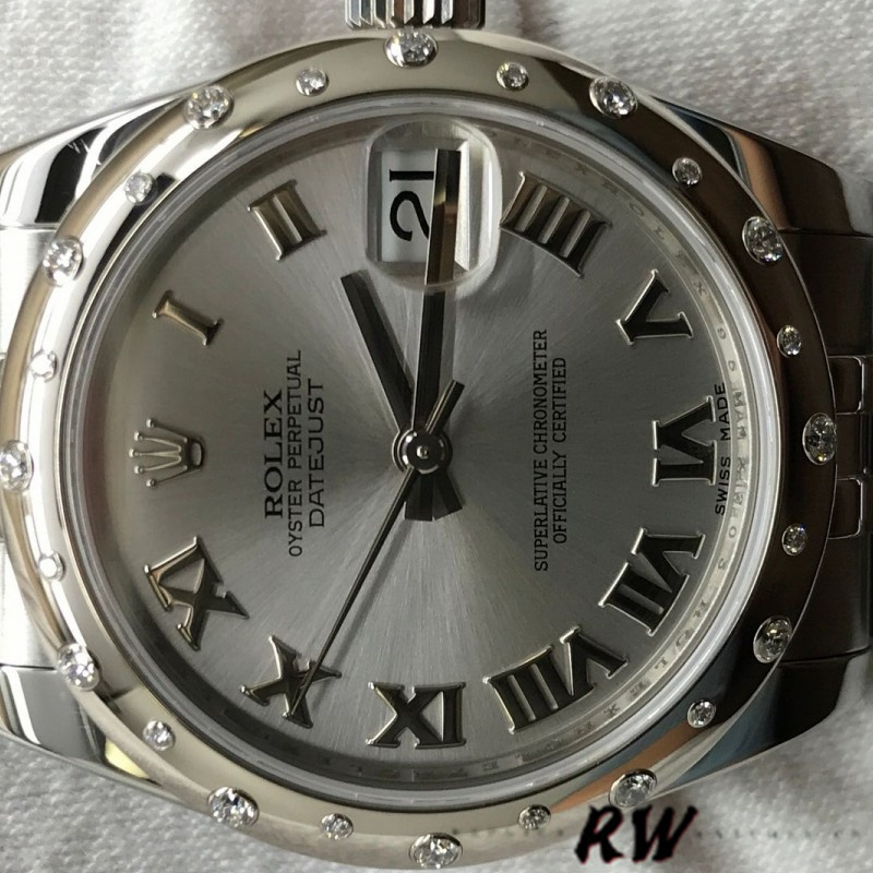 Rolex Datejust 178344 Rhodium Grey Dial Jubilee Bracelet 31MM Lady Replica Watch
