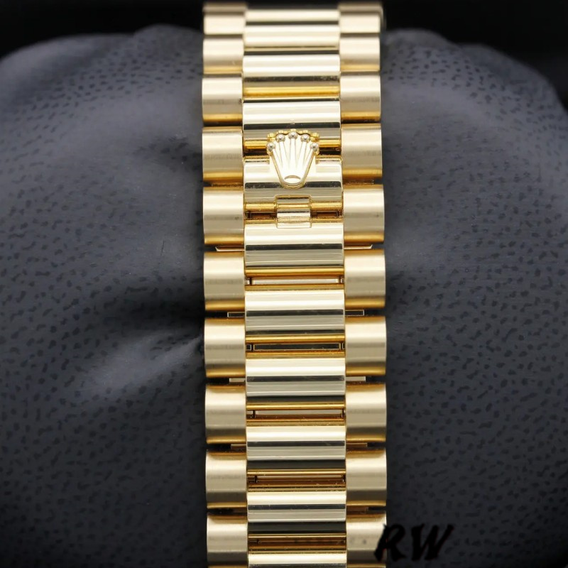 Rolex Day-Date 36MM 128238 0081 Fluted Bezel White Index Dial Unisex Replica Watch