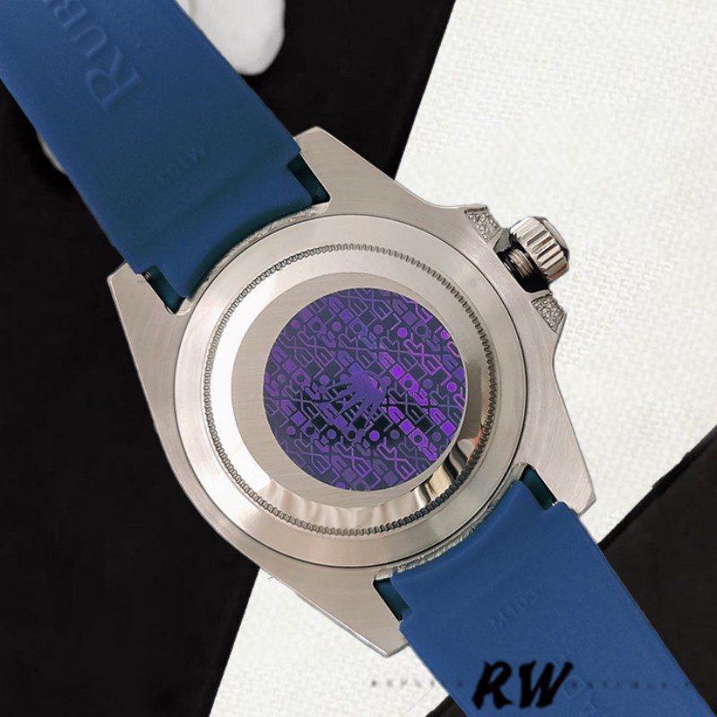 Rolex Submariner 116610 Blue Dial Blue Rubber strap 40mm Mens Replica Watch