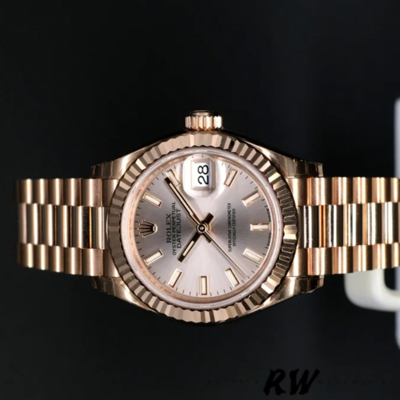 Rolex Datejust 279175 Sundust Index Dial Fluted Bezel 28mm Lady Replica Watch