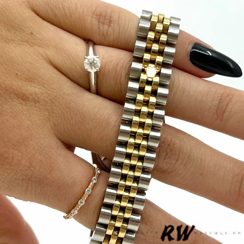 Rolex Datejust 179173 Black Diamond Dial Fluted Bezel 26MM Lady Replica Watch