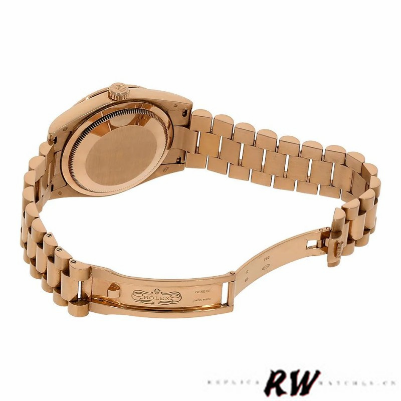 Rolex Day-Date 118235 Rose Gold Black Arabic Dial 36mm Unisex Replica Watch