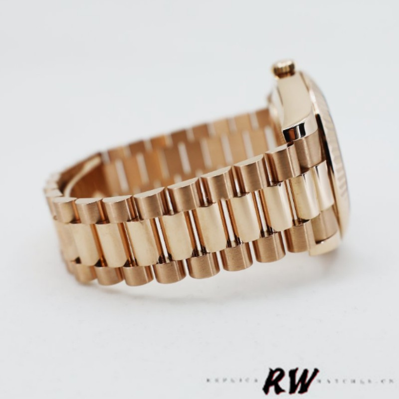 Rolex Day-Date 218235 Concentric Circle Champagne Dial Rose Gold 41MM Mens Replica Watch