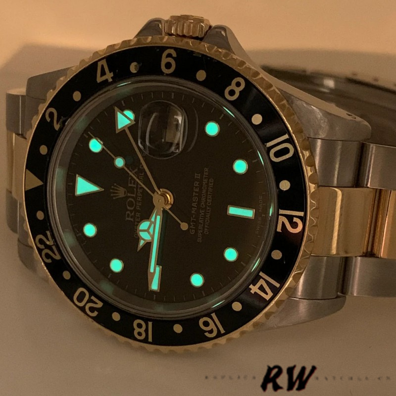 Rolex GMT-Master II 16713LN Steel Yellow Gold Black Dial 40MM Mens Replica Watch