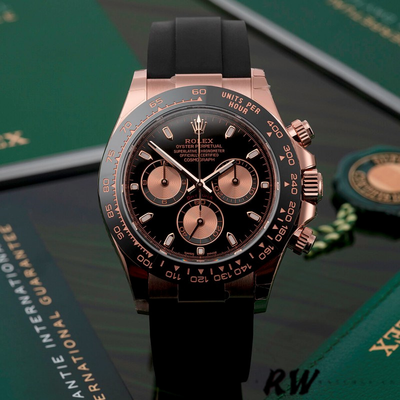 Rolex Cosmograph Daytona 116515LN Rose Gold Black Dial 40mm Mens Replica Watch