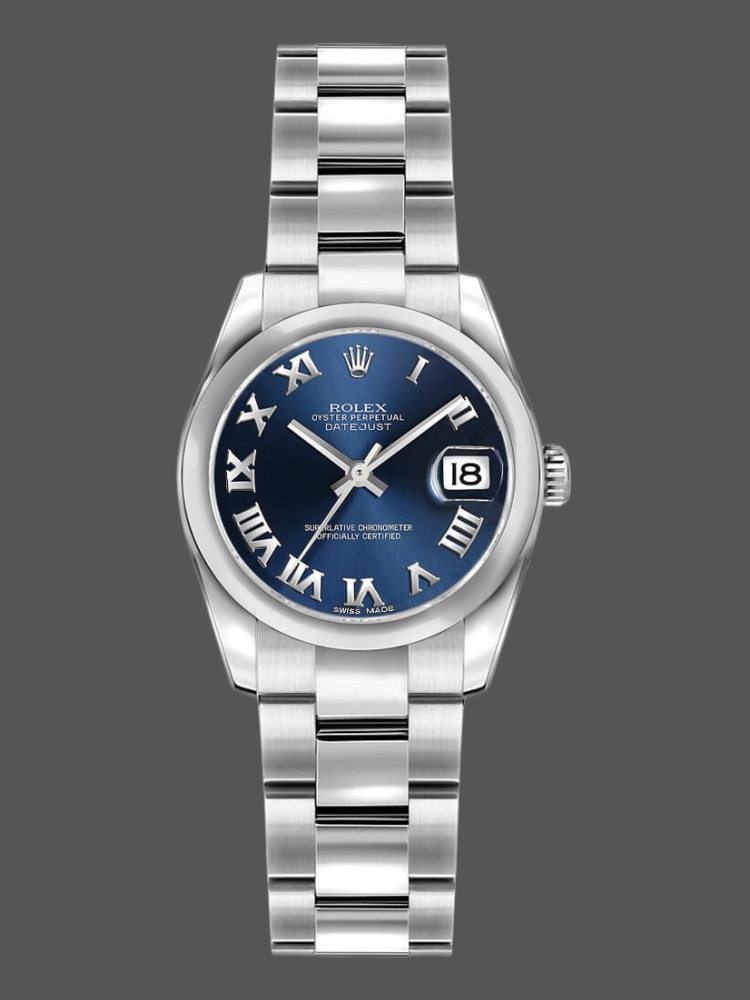 Rolex Datejust 179160 Oyster Bracelet Blue Roman Dial 26MM Lady Replica Watch