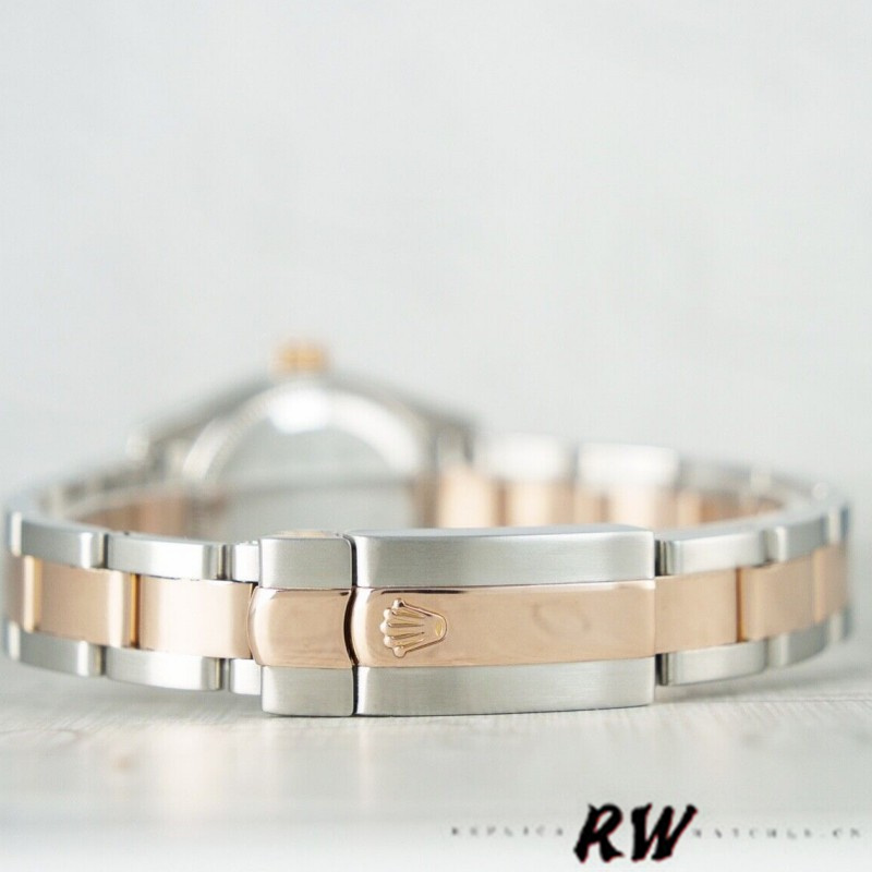 Rolex Datejust 179161 Stainless Steel and Everose Gold Silver Index Dial 26MM Lady Replica Watch