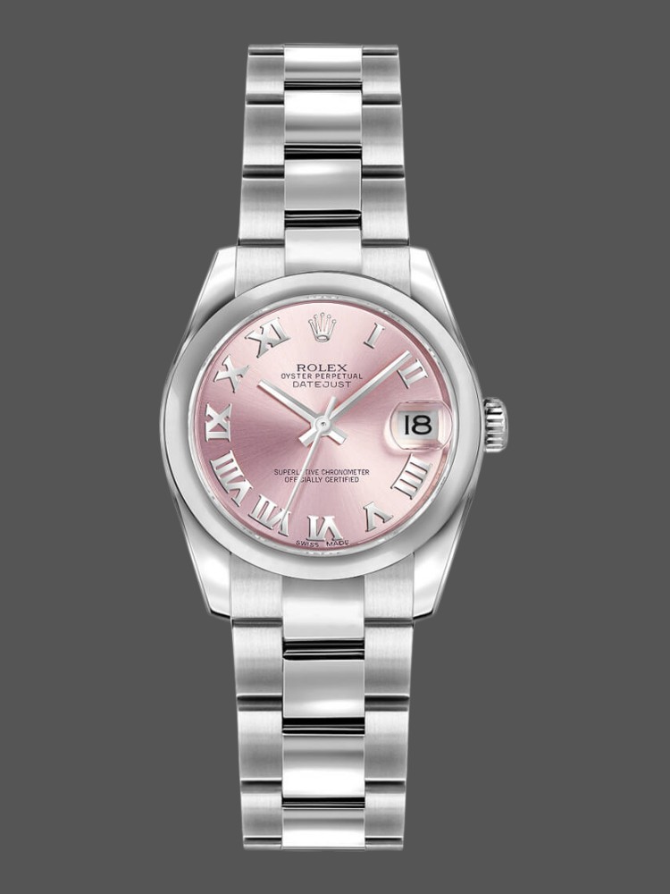 Rolex Datejust 179160 Oyster Bracelet Pink Roman Dial 26MM Lady Replica Watch
