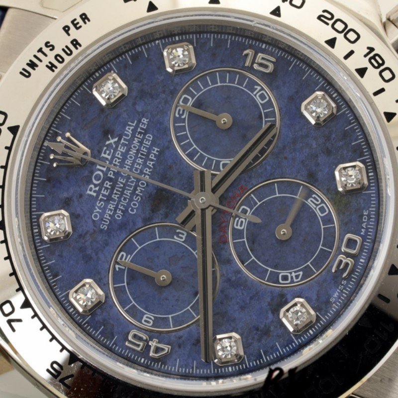 Rolex Daytona 116519 Sodalite diamonds dial 40mm Mens Replica Watch