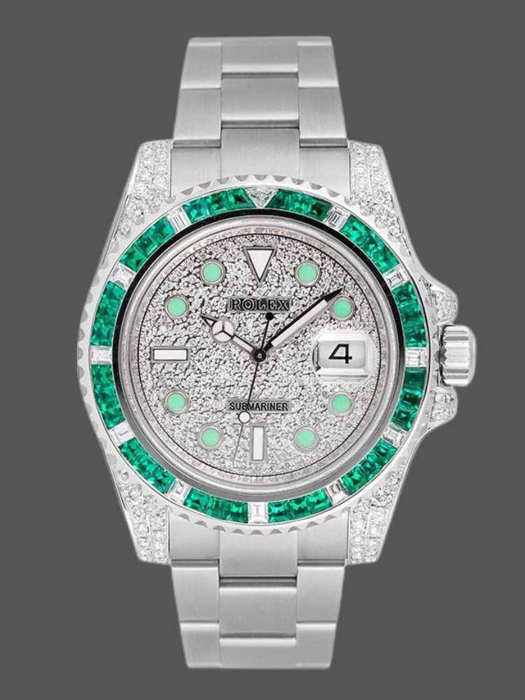 Rolex Submariner Date 116610LN Custom Diamond Stainless Steel 40MM Mens Replica Watch