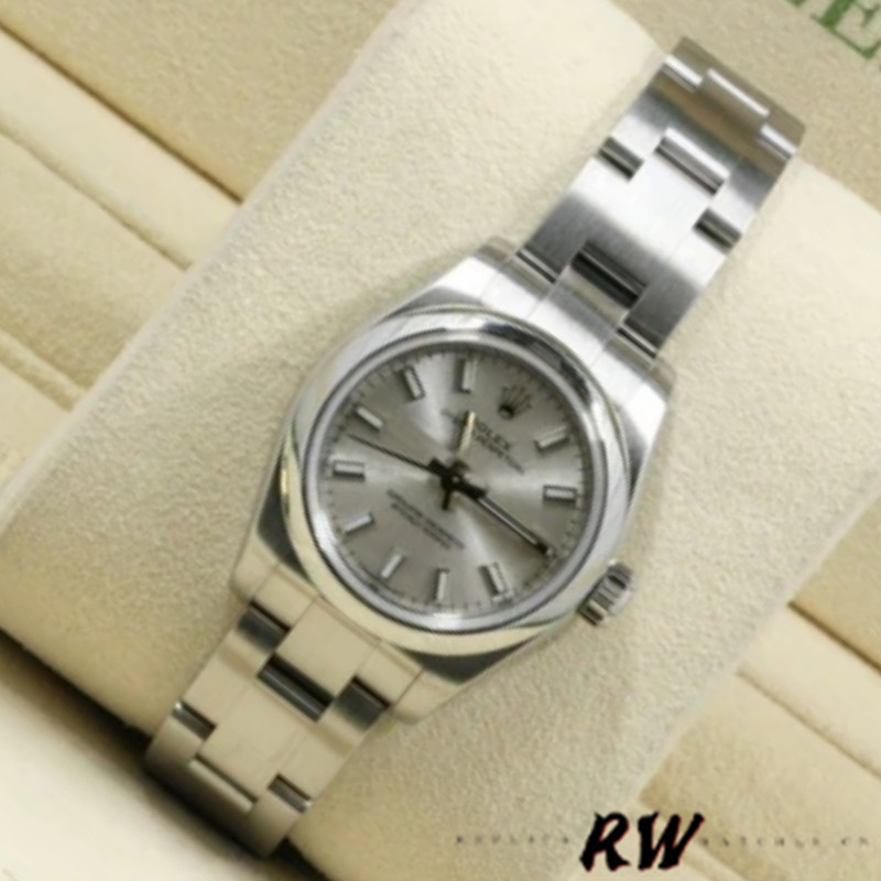Rolex Oyster Perpetual 176200 Silver Index Stainless Steel 26mm Lady Replica Watch
