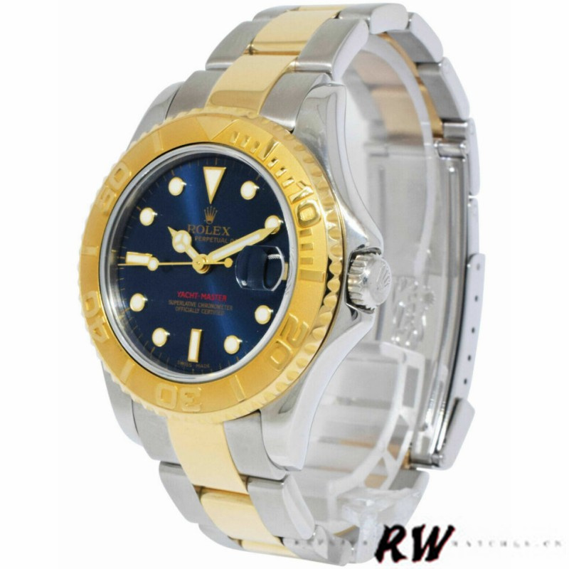 Rolex Yacht-Master 168623 Steel and Gold Blue Dial 35MM Unisex Replica Watch